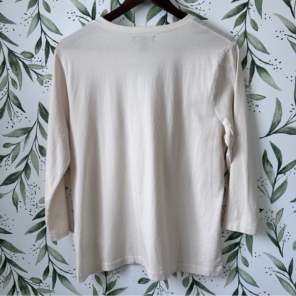 Chaps Denim Cream Ruffle Top. XL. NWOT. - Picture 2 of 8